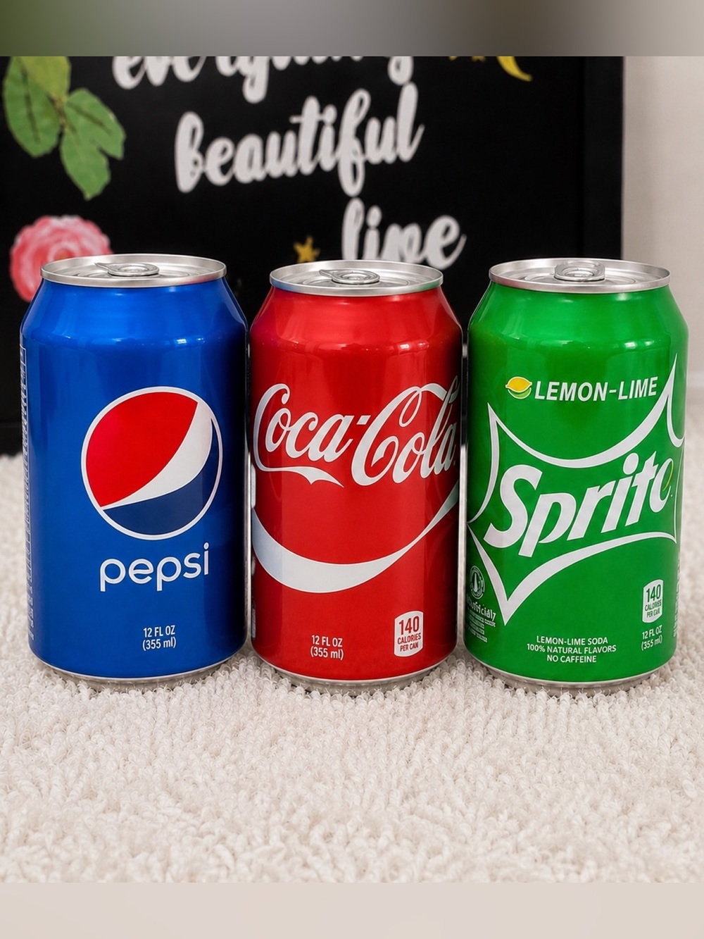 Turn any canned beverage into a Pepsi,Coke,  or Sprite NEW